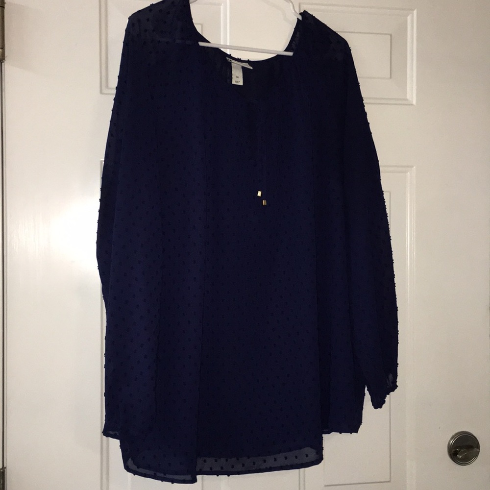 Ava & Viv navy blouse